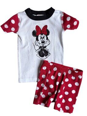 Hanna Andersson x Disney Minnie Mouse HannaJams™ Pajama Set (Red & Black) - 3T